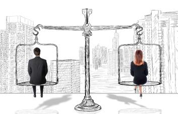 Hombres y mujeres compiten cerca en salario promedio, pero ellos participan más en el mercado
