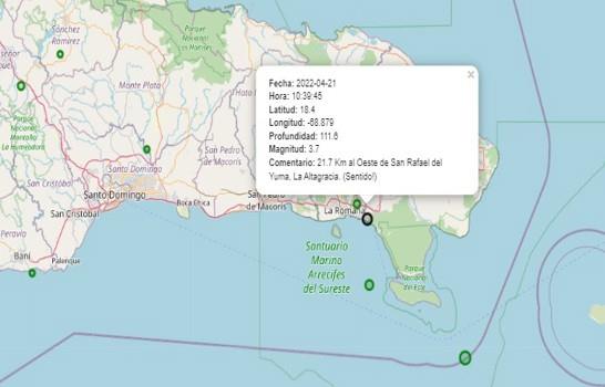 Se registra sismo de 3.7 grados en La Altagracia