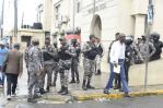Fuerte contingente policial en Palacio de Justicia durante conocimiento de coerción a Rochy RD Fuerte contingente policial en Palacio de Justicia durante conocimiento de coerción a Rochy RD