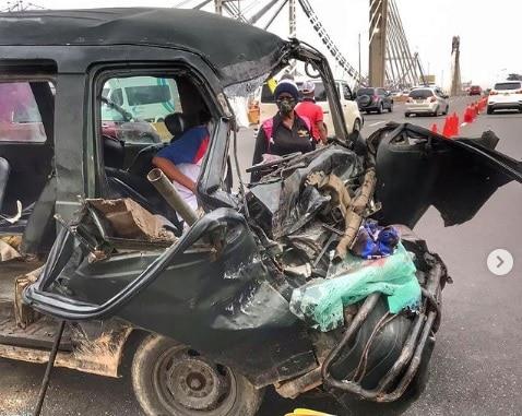 Accidente en el puente Juan Bosch deja varios heridos y dificultad en el tránsito
