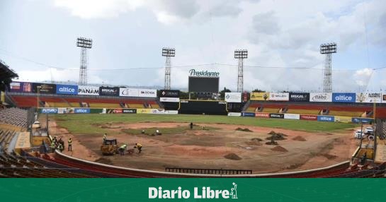 Remodelación del terreno en el estadio Cibao a buen ritmo