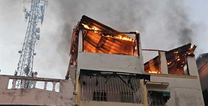 Se incendia vivienda en el residencial Constelación en el Distrito Nacional