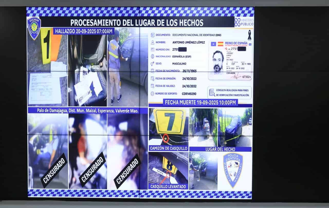 Autoridades policiales presentan a los detenidos y explican avances en la investigación por la muerte del empresario español.
