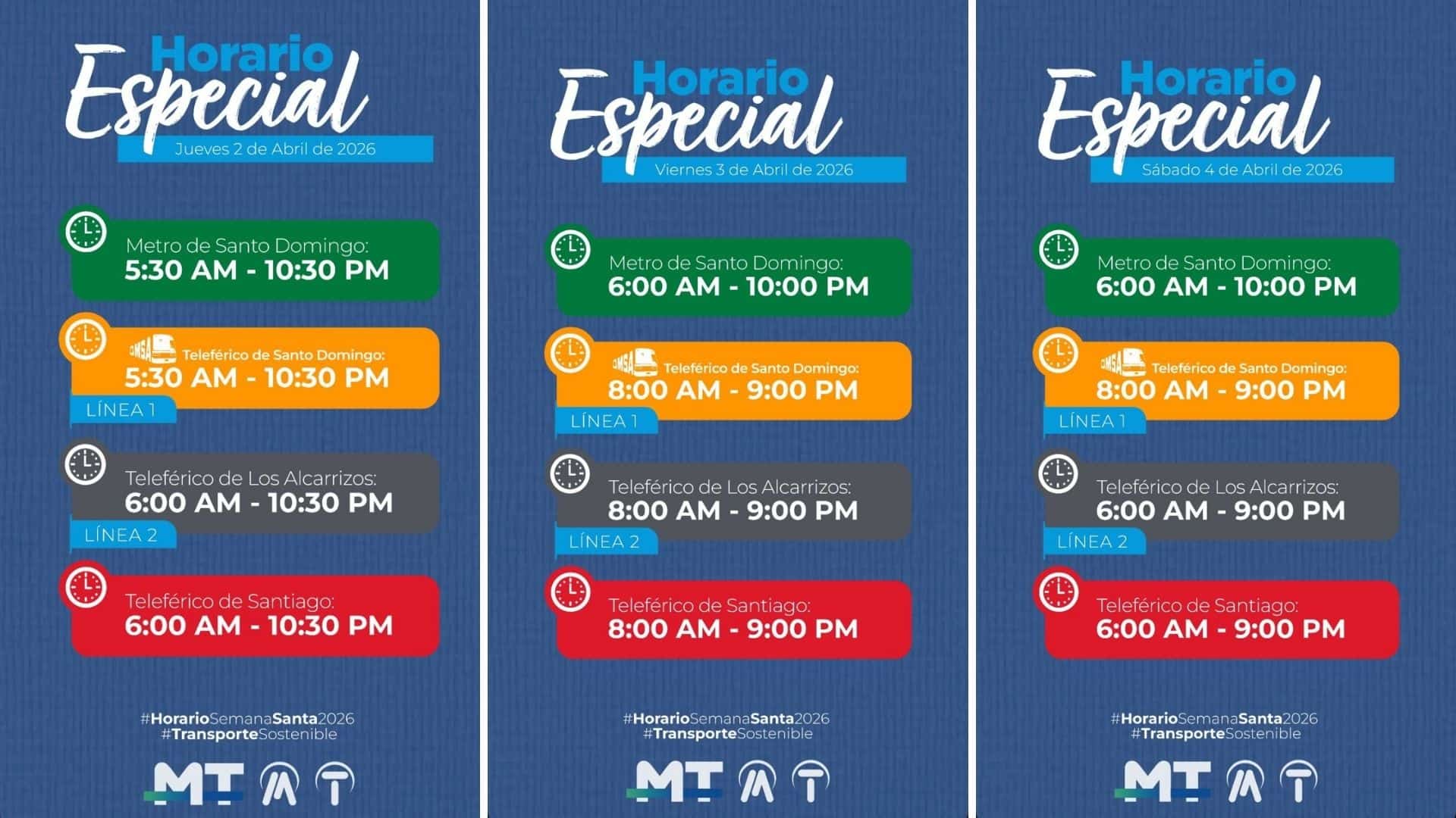 Horarios por Seman Santa