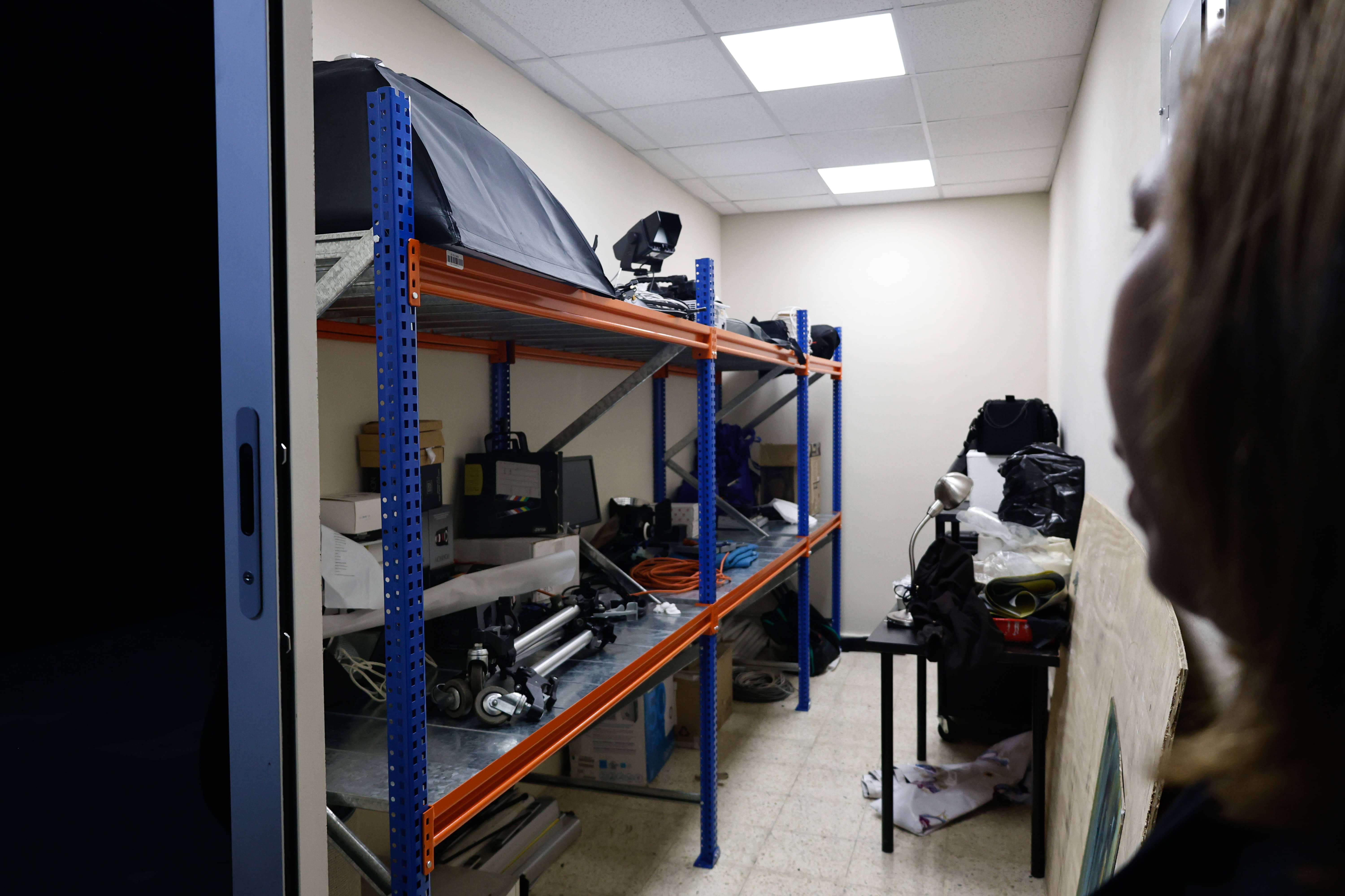 Estudio de televisión de la carrera de Comunicación. 