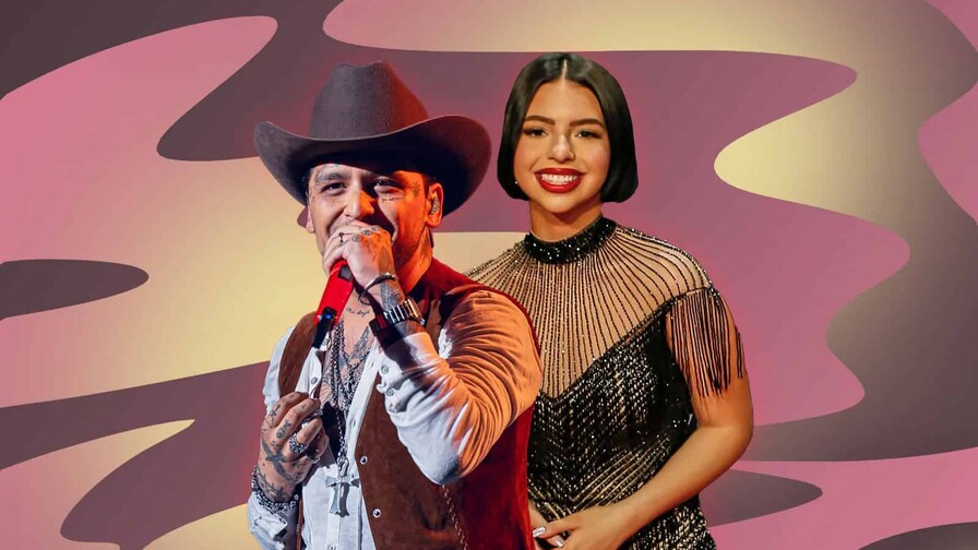 Nodal llega con su esposa Ángela Aguilar para su concierto en Chavón