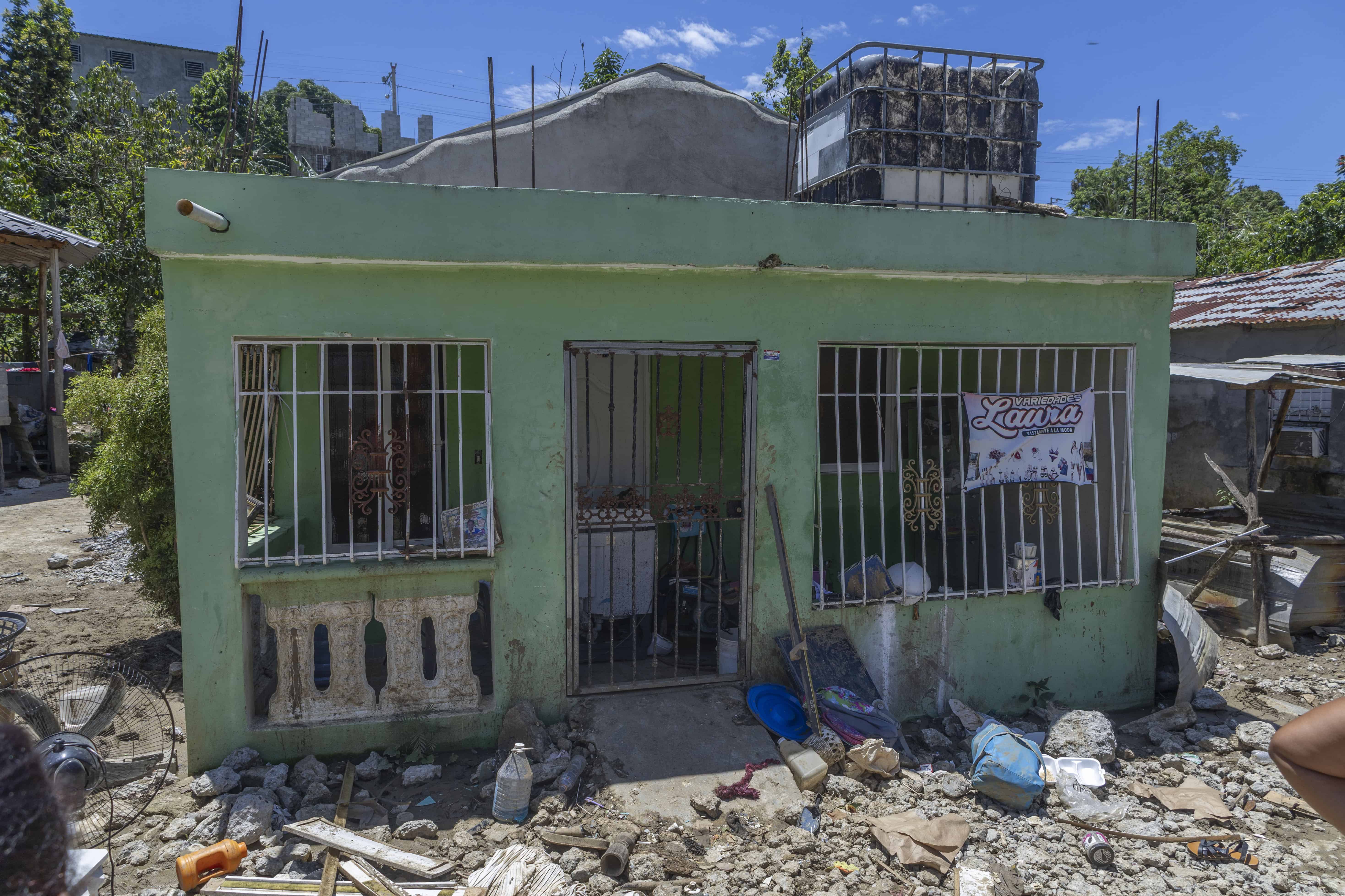 Una de las viviendas afectadas.