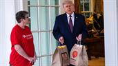 Repartidora que llevó pedido de McDonald’s a Trump costea tratamiento de su esposo