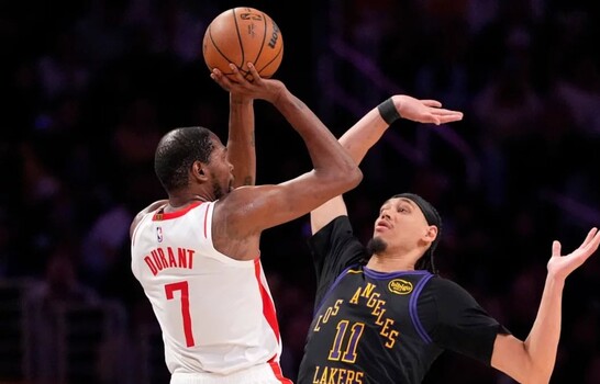 Rockets no tendrán a Kevin Durant en decisivo quinto partido ante los Lakers