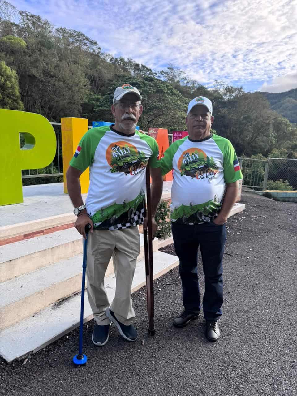 César Pujols y Vianelo Pujols, miembros fundadores del Rally El Pinar.