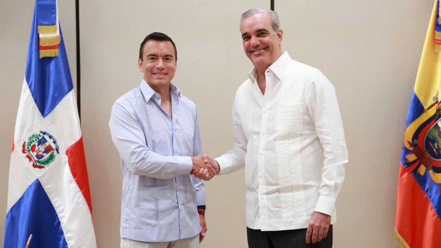 Abinader y su homólogo de Ecuador se reunieron en privado en República Dominicana