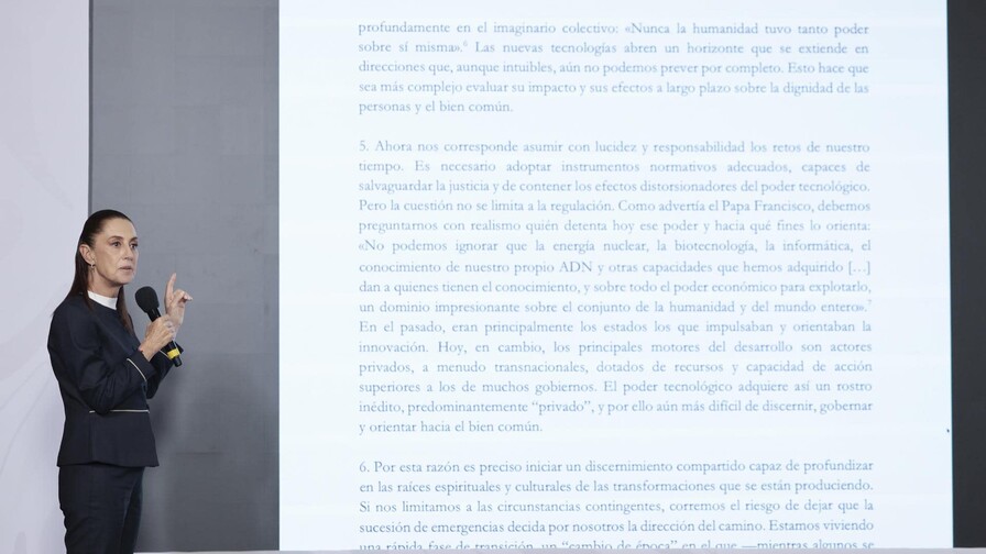 Sheinbaum ve muy interesante la reflexión humanista del papa León XIV sobre IA Sheinbaum ve muy interesante la reflexión humanista del papa León XIV sobre IA