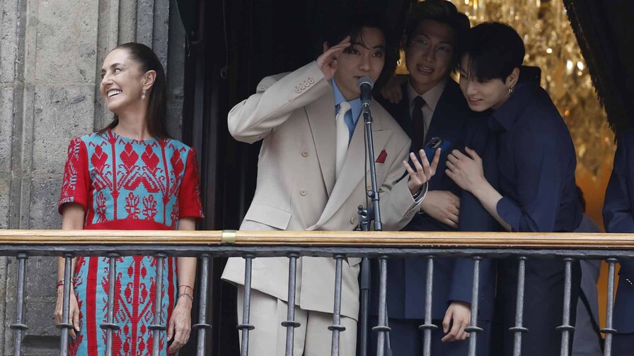 BTS lanza detrás de cámaras de su visita en Palacio Nacional en México