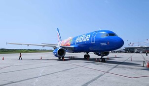 JetBlue presenta su primera aeronave inspirada en la República Dominicana