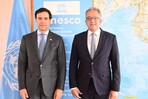 Roberto Ángel Salcedo sostiene encuentro estratégico con el director general de la Unesco Roberto Ángel Salcedo sostiene encuentro estratégico con el director general de la Unesco