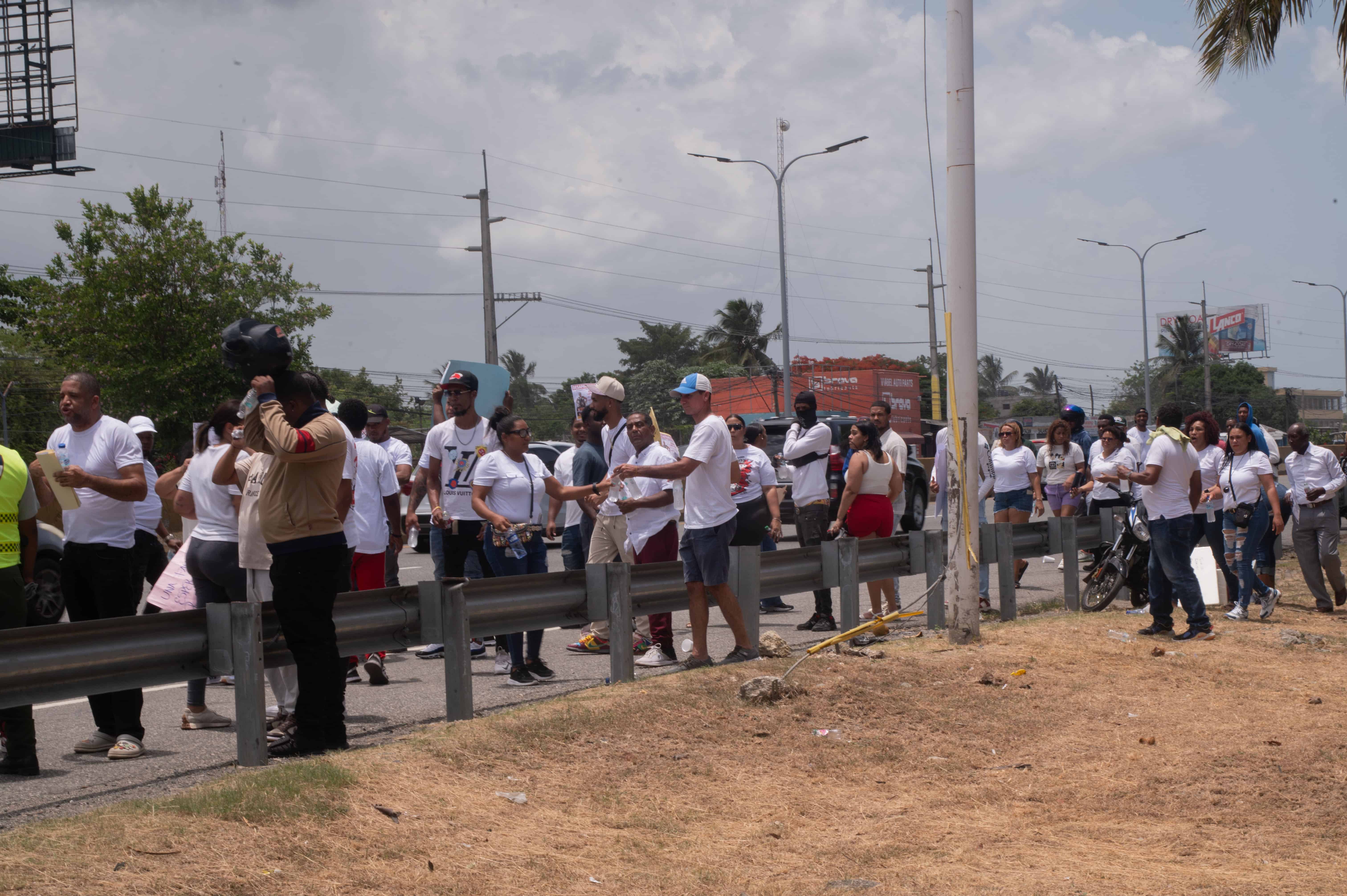 La protesta duró cerca de 40 minutos.