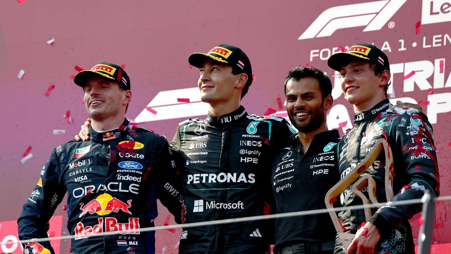 Russell recupera sensaciones en Austria manteniendo a raya a Verstappen