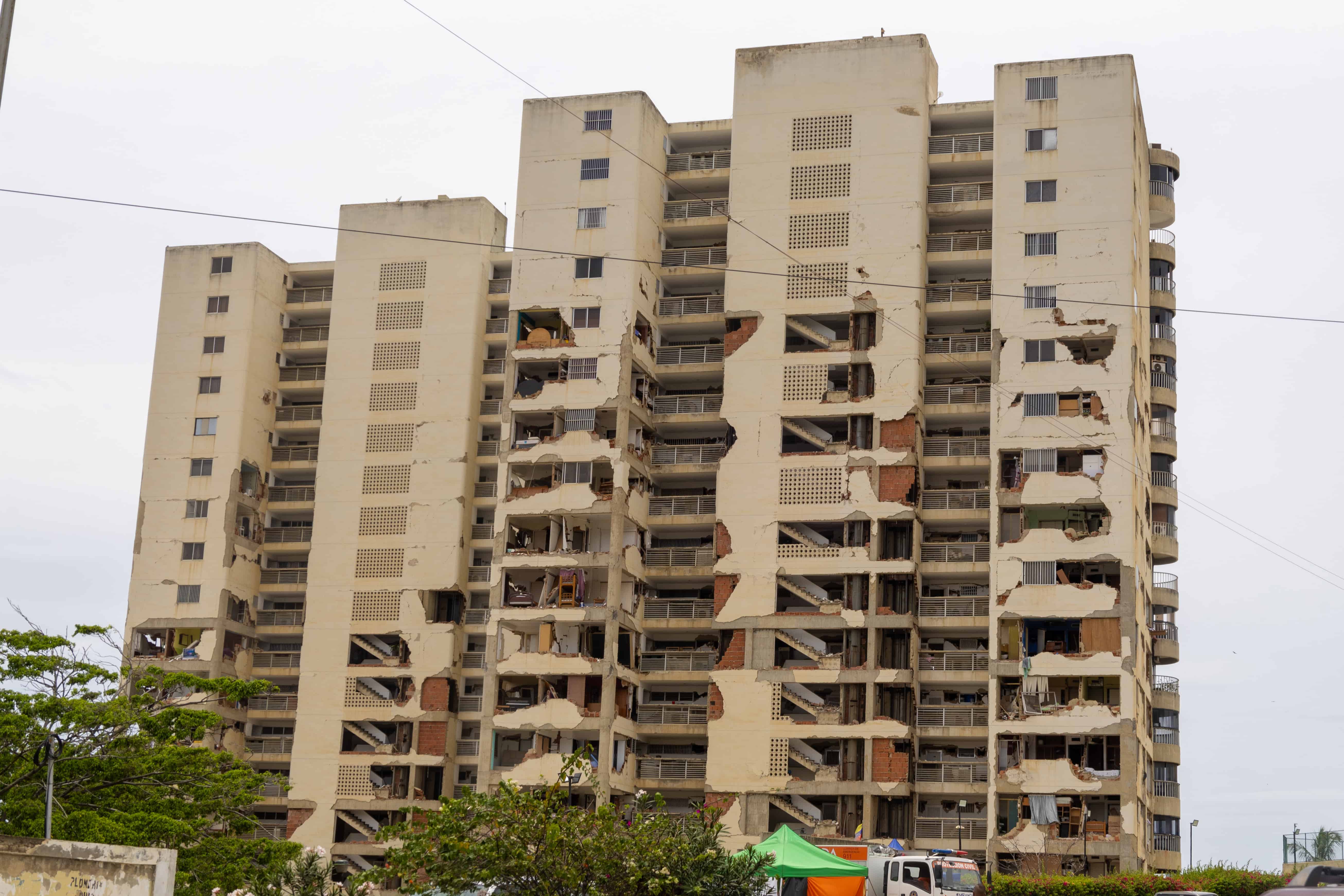 Edificios destruidos en La Guaira.&nbsp;