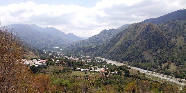 Vista del municipio de Guayabal, en Azua.
