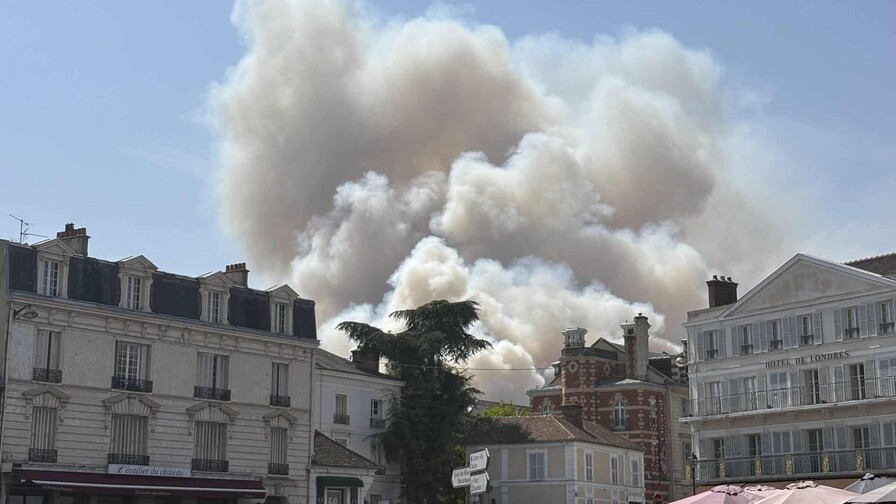 Un incendio, probablemente provocado, arrasa parte del emblemático bosque de Fontainebleau Un incendio, probablemente provocado, arrasa parte del emblemático bosque de Fontainebleau
