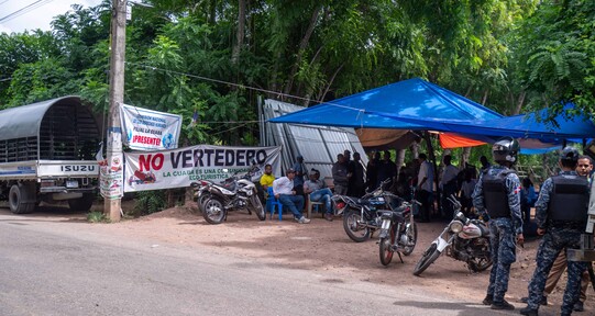 Un campamento paraliza desde hace 75 días el acceso a proyecto de planta de residuos en La Cuaba