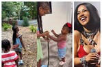 Cardi B muestra a sus hijos disfrutando del campo: “No siempre tiene que ser Disney”