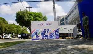 Alcaldía del DN inaugura parque Paseo Paraíso con mural dedicado a los Juegos Centroamericanos