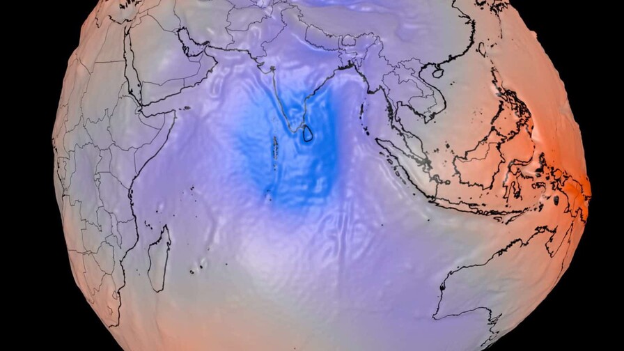 Geoide: la imagen de la NASA que muestra dónde la gravedad es más fuerte o más débil
