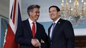 Rubio dialoga con el canciller británico sobre seguridad en Europa y el estrecho de Ormuz