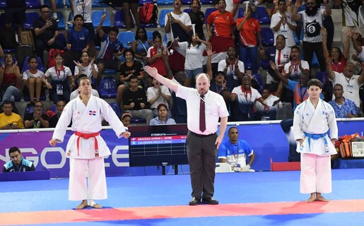 Larry Aracena conquista el oro en kata y completa el doblete dominicano en el karate