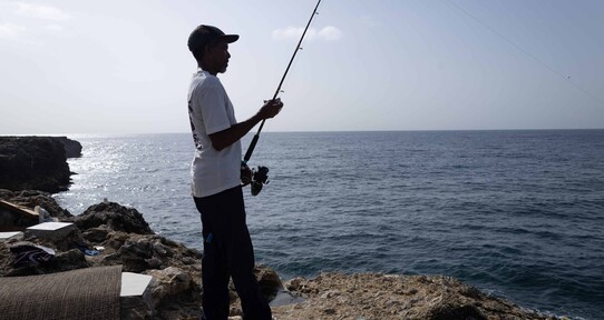 La pesca que aún sobrevive en el Malecón de Santo Domingo