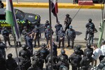 Policía refuerza seguridad en Navarrete durante jornada de huelga