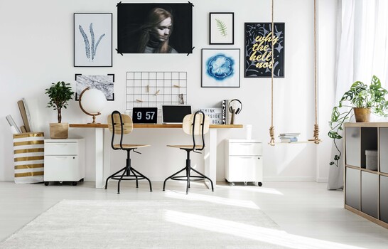 Cómo diseñar una zona de estudio compartida, cómoda y organizada