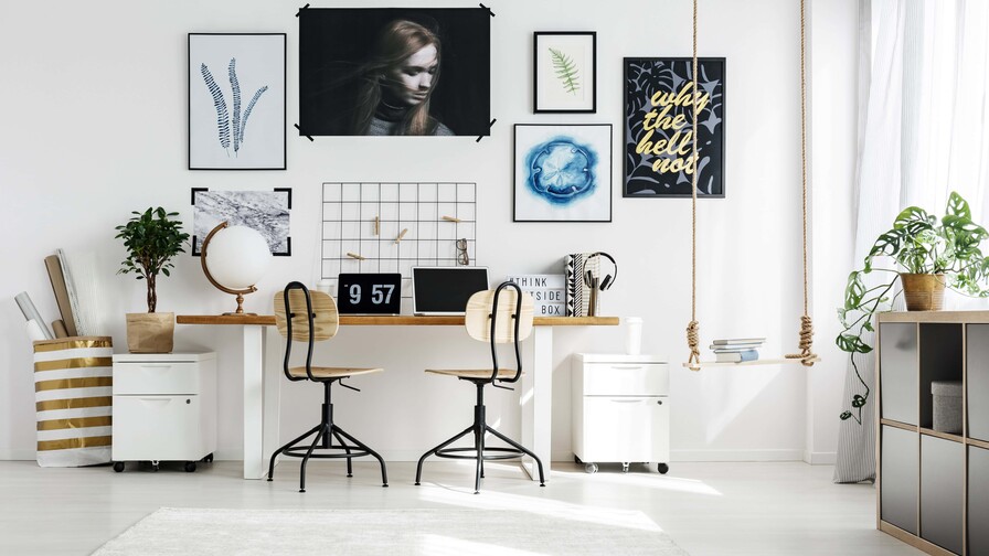 Cómo diseñar una zona de estudio compartida, cómoda y organizada