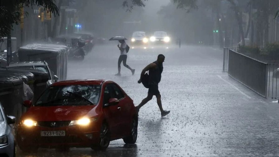 Siete heridos en incidentes causados por fuertes lluvias en España