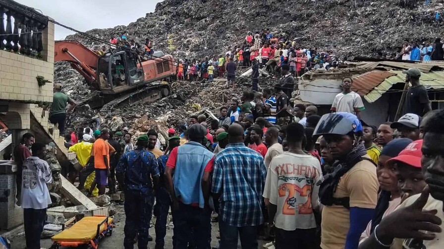 Aumentan a 34 los muertos por el derrumbe de un vertedero en Guinea