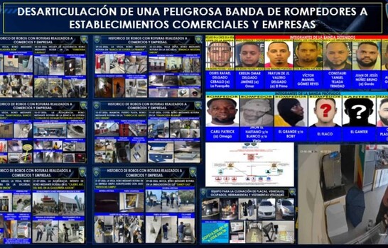 Policía desmantela banda acusada de robar más de RD$14 millones en varios negocios del país