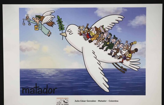 Artistas de todo el mundo participan en el salón internacional de caricaturas en Bogotá