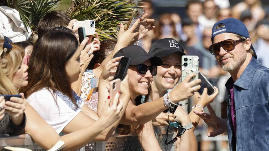Brad Pitt desata la locura entre fans en San Sebastián