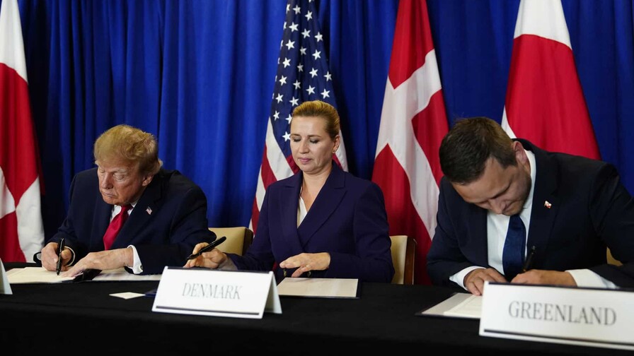 Estados Unidos, Dinamarca y Groenlandia firman en la ONU el acuerdo de seguridad Estados Unidos, Dinamarca y Groenlandia firman en la ONU el acuerdo de seguridad