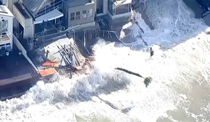 La costa de California sufre erosión y científicos temen el impacto de El Niño