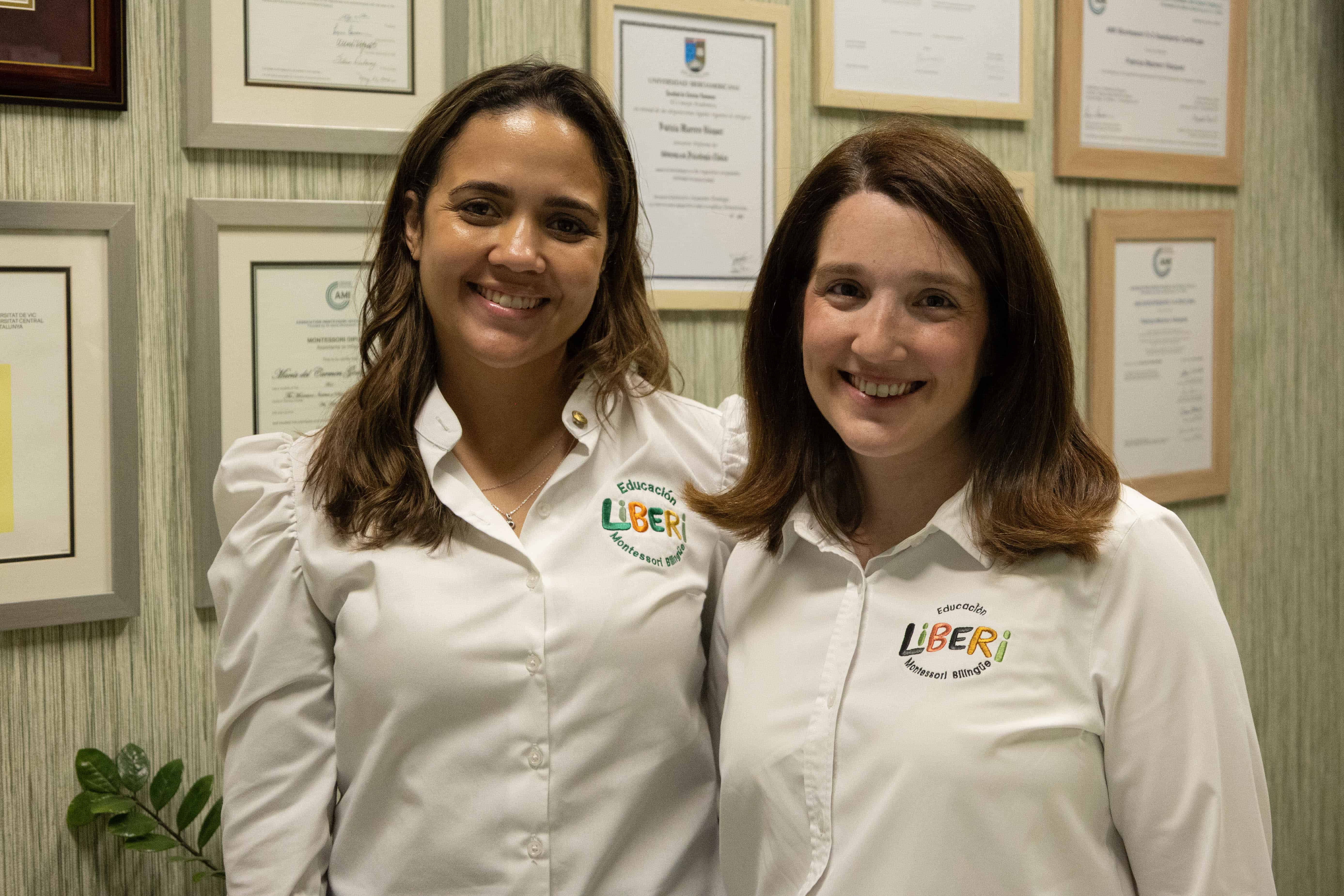 De izquierda a derecha: Patricia Marrero y María del Carmen González del Rey, directoras del Liberi Montessori.