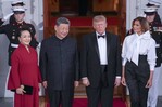 Trump y Melania reciben a Xi y a su esposa para una cena de Estado en la Casa Blanca