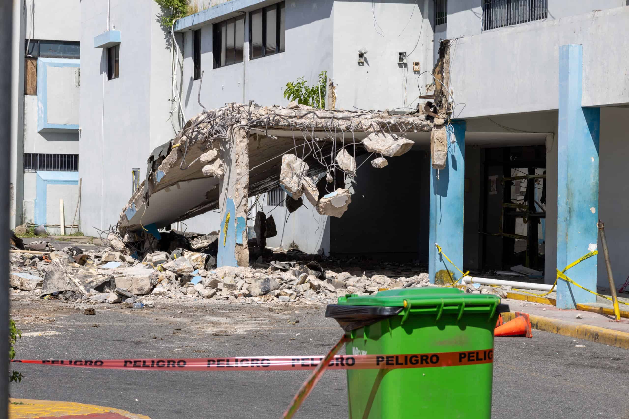 Parte de los trabajos realizados en el hospital Salvador B. Gautier la mañana de este sábado