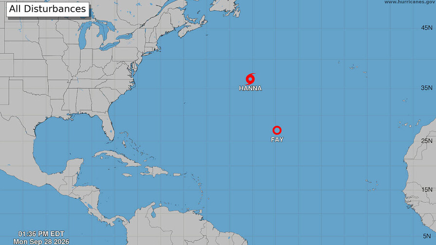 Hanna irrumpe en el Atlántico y se convierte en la octava tormenta tropical de la temporada