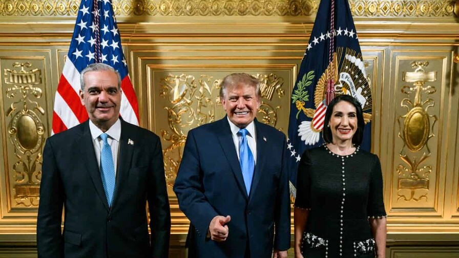 Abinader y Raquel Arbaje participan en recepción ofrecida por Donald Trump