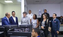 Representantes de INL visitan el Sistema 911 para dar seguimiento a proyectos tecnológicos