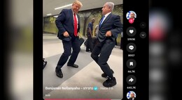 Netanyahu comparte video creado con IA en el que baila con Trump al ritmo de “Dame hombro”